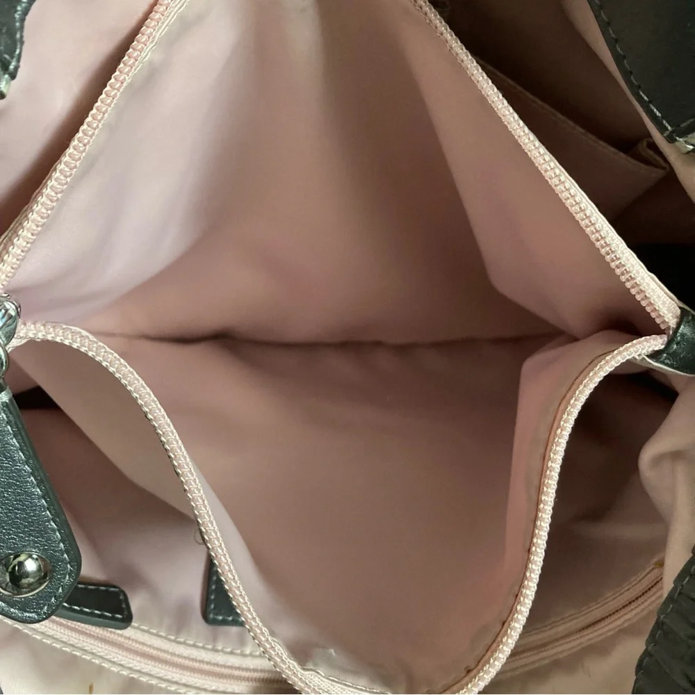 Coach Ashley Gray Gathered Satin Hobo Carryall